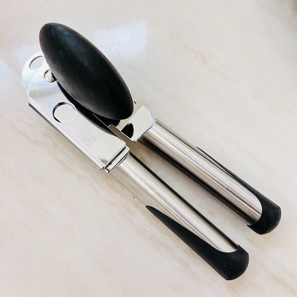 OXO Steel Soft Handled Manual Can Opener Stainless Steel with Bottle Opener - Picture 1 of 10